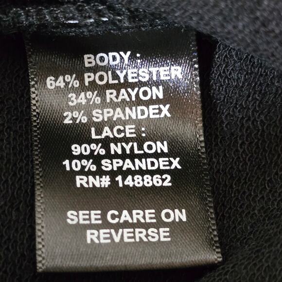 Torrid Athletic Lace Side Overlay Black Women's Sweatpants 4 - 4X - Picture 5 of 6